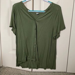 Army Green Button Down